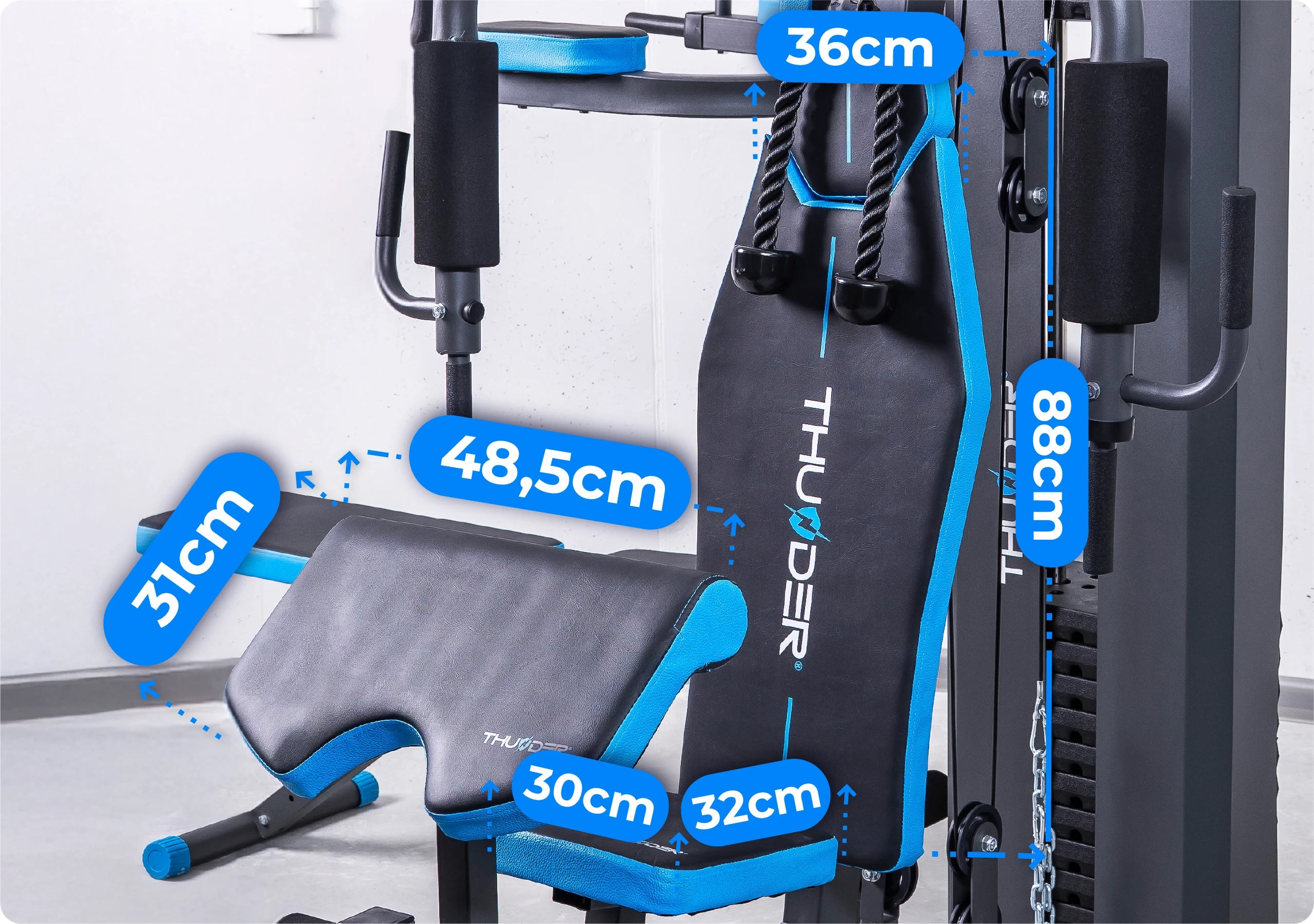 Atlas HEAVY – beschikbare trainingsstations