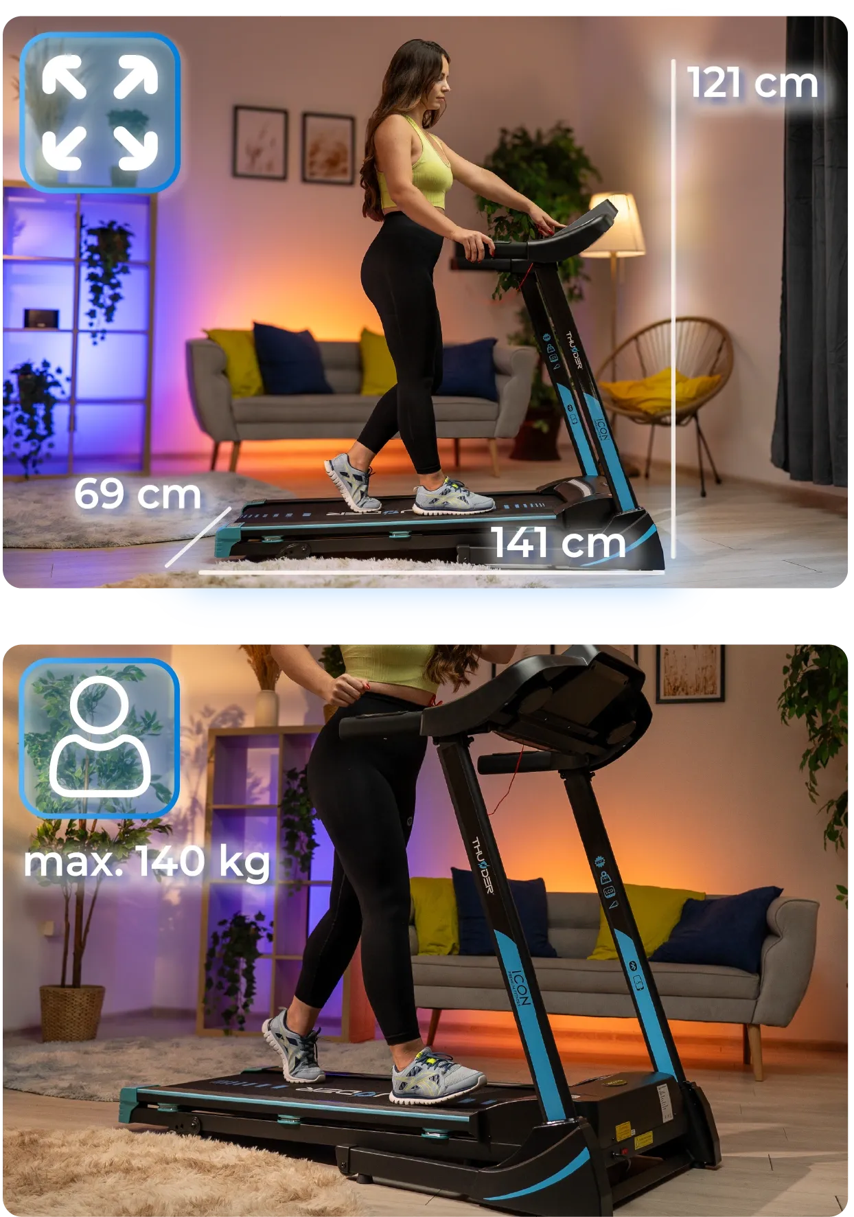 Zijaanzicht loopband