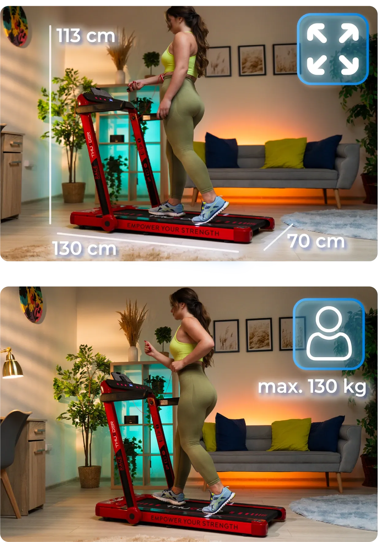 Zijaanzicht loopband