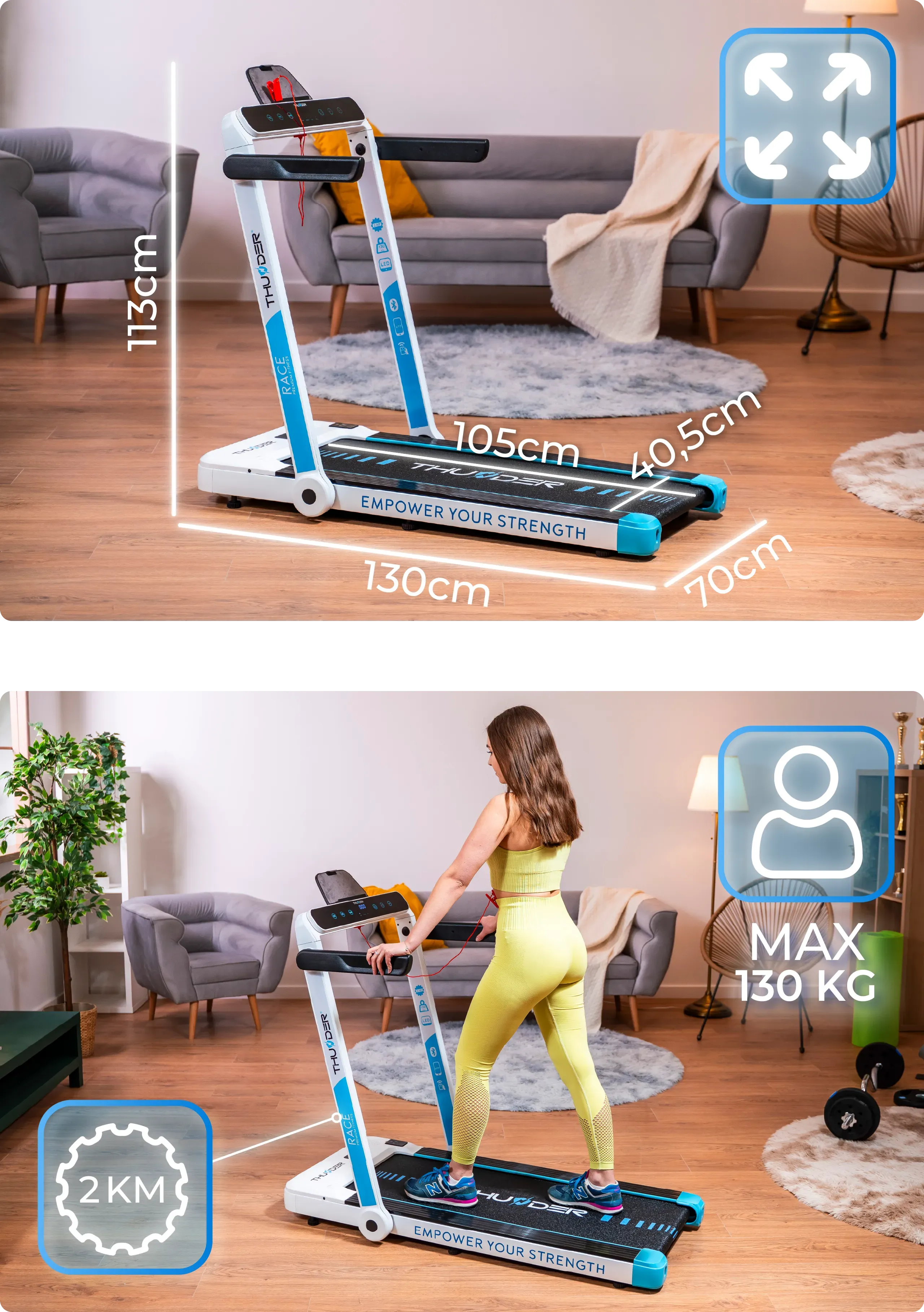 Zijaanzicht loopband