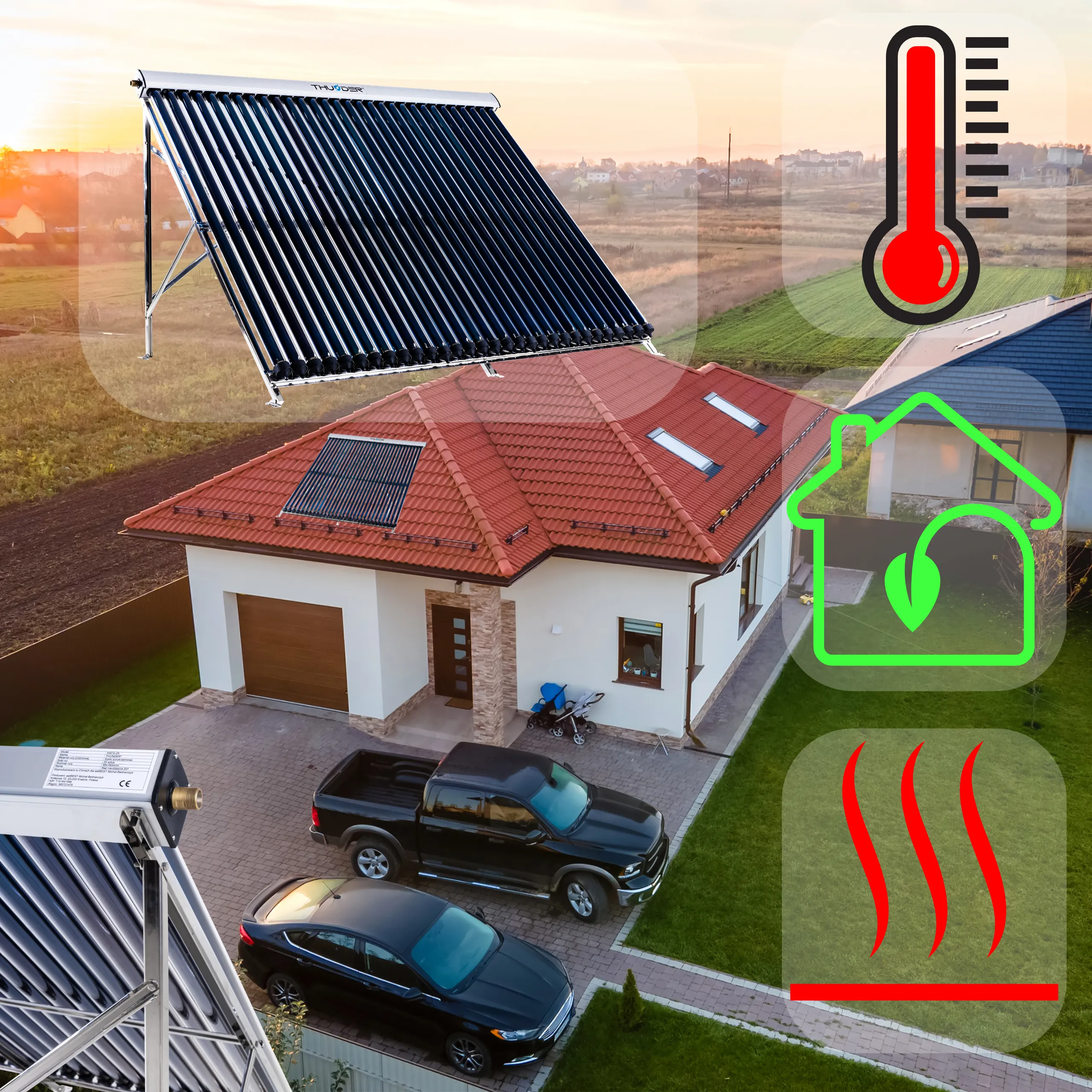 Wymiary kolektora 30 rur