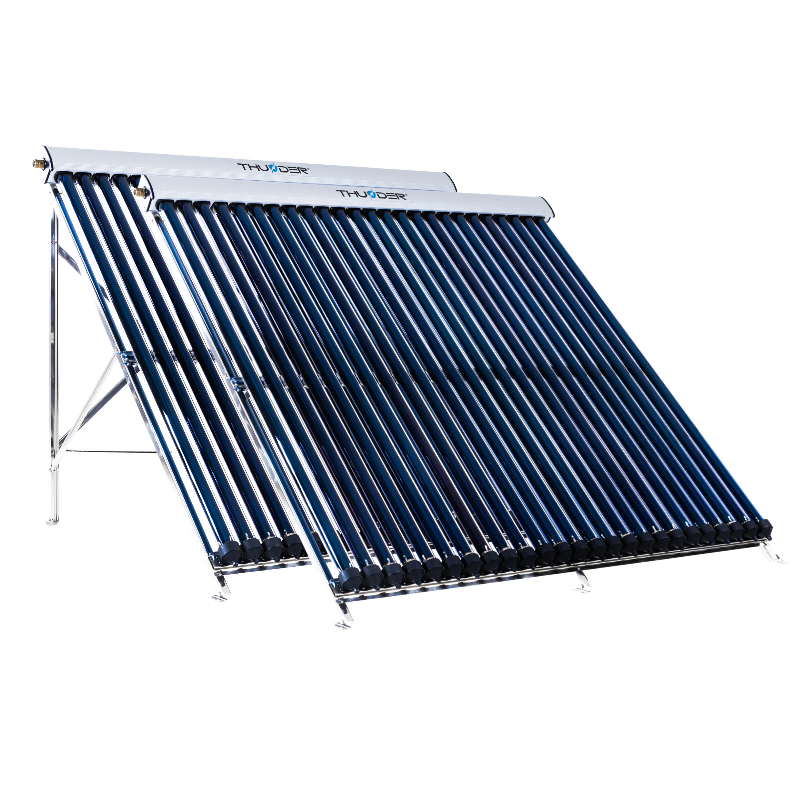 Zestaw solarny z dwoma kolektorami próżniowymi 25 sztuk Thunder®