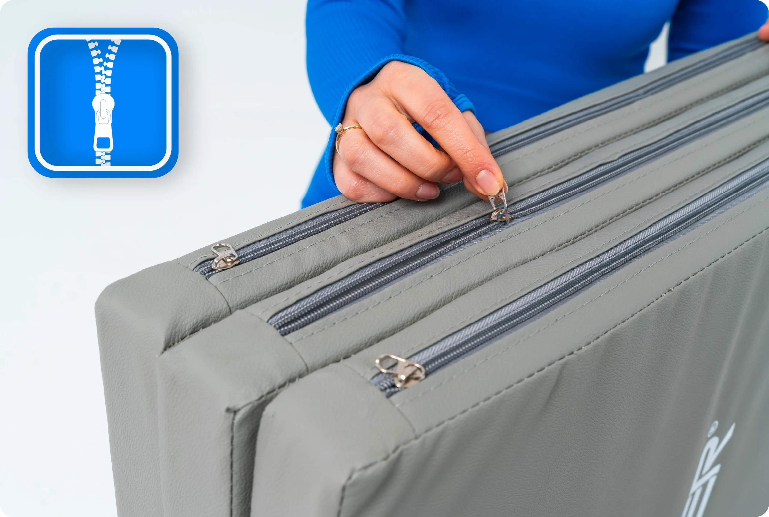 Rozpinany zamek materaca MG-01-GREY