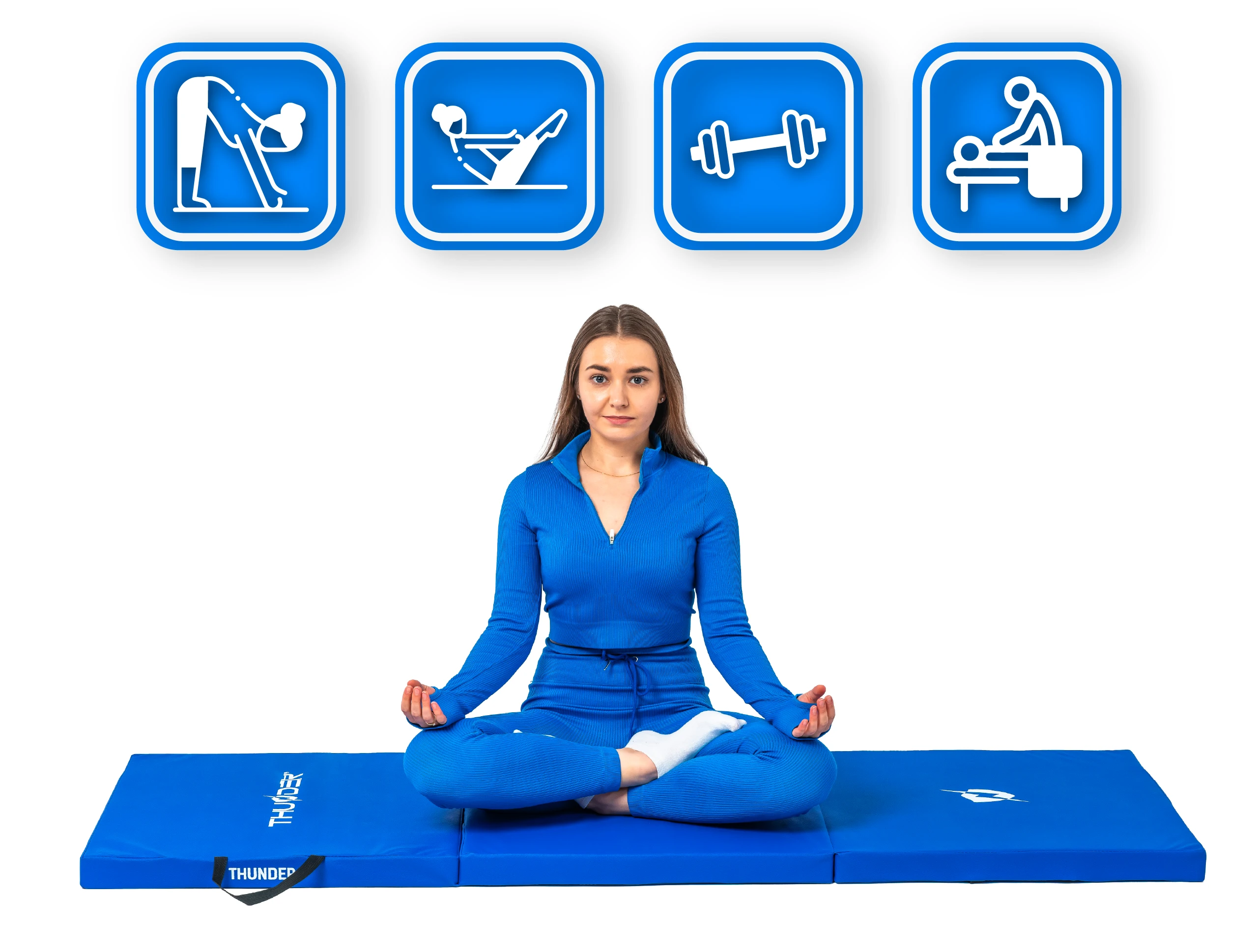 Materac gimnastyczny MG-02-BLUE marki Thunder