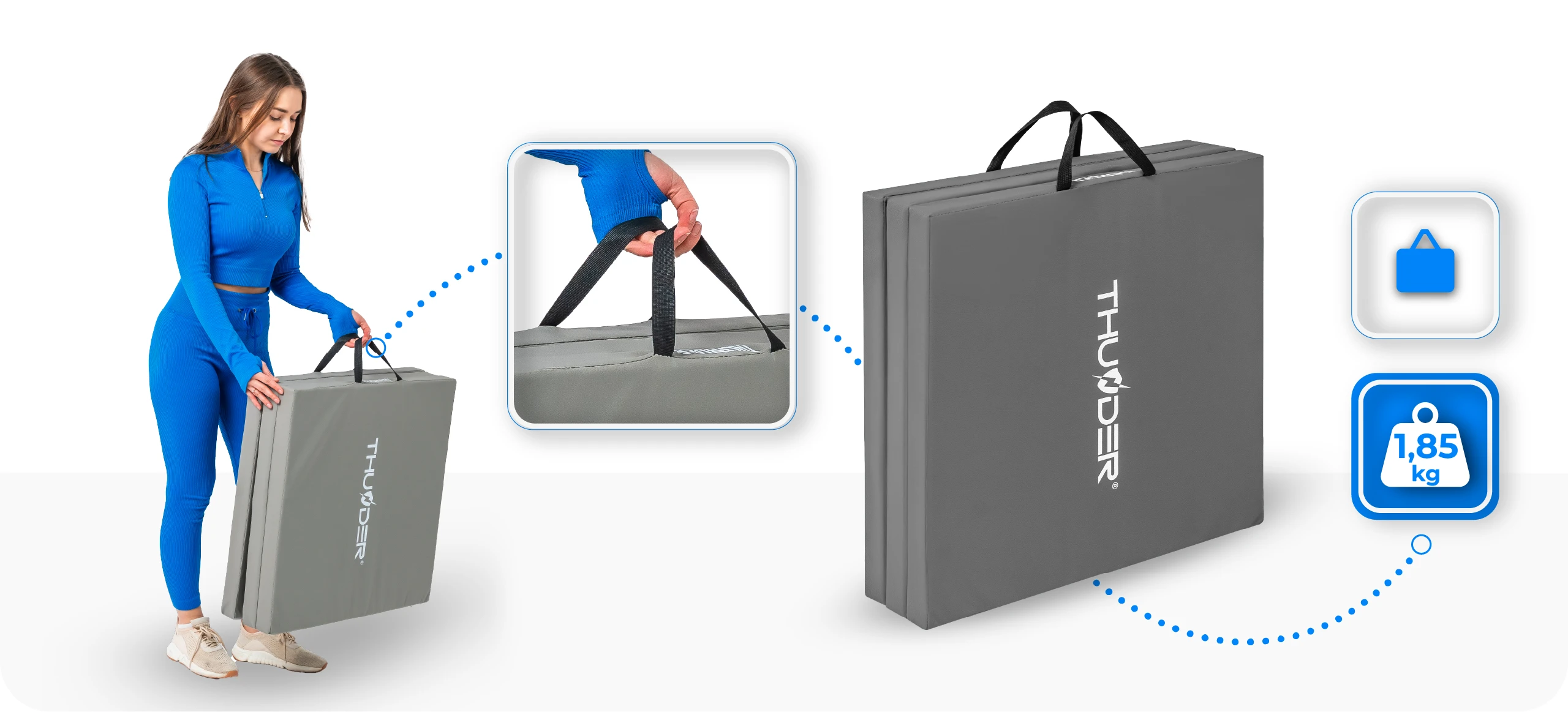 Uchwyty transportowe materaca MG-02-GREY