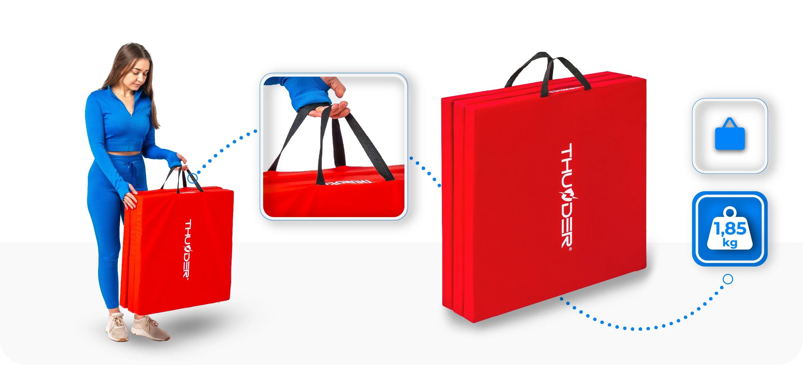 Uchwyty transportowe materaca MG-02-RED