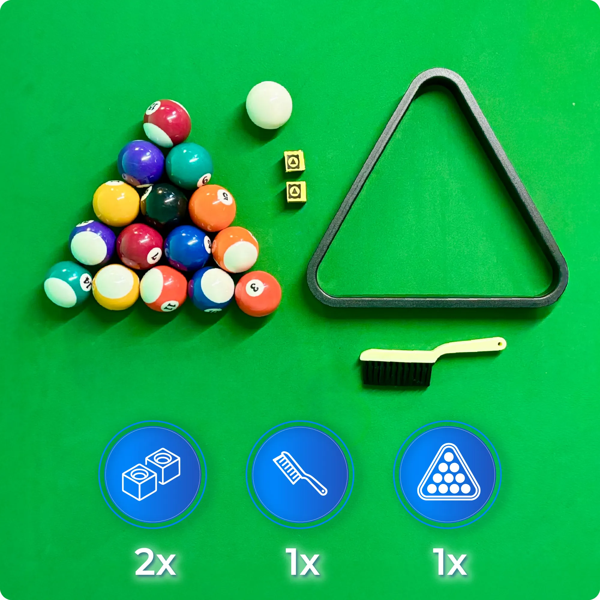 Set van de biljarttafel BOLD-BLACK-8FT