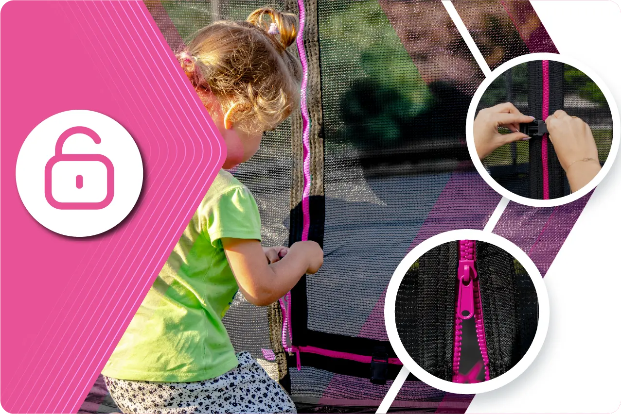 Bezpieczne wejście trampolina