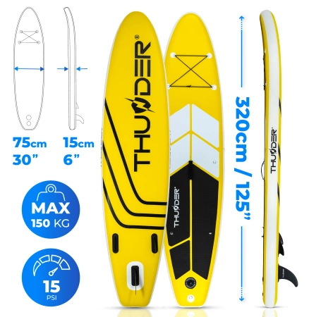 SUP Board 320cm THUNDER COAST YELLOW