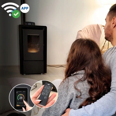 Pelletkachel LEYLA BLACK 6,3 kW