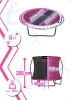 Trampoline THUNDER INSIDE ULTRA 8FT (244 cm) PINK