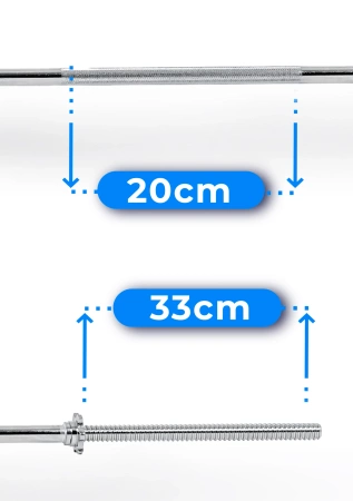 Rechte schroefsluiting halterstang 180 cm 30 mm THUNDER