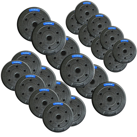 THUNDER set bitumen schijven 6x5 kg + 8x2,5 kg + 8x1,25 kg