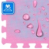 Roze-grijze puzzelmatten 60x60cm THUNDER