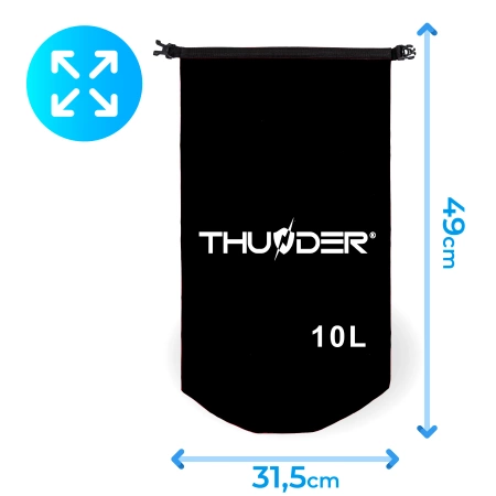 THUNDER waterdichte zak 10 L zwart