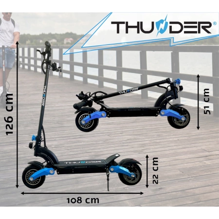 THUNDER FLUX 1000W 48V 18Ah elektrische scooter