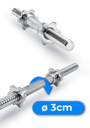 Rechte schroefsluiting halterstang 40 cm 30 mm THUNDER
