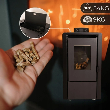 Pelletkachel LEYLA BLACK 6,3 kW