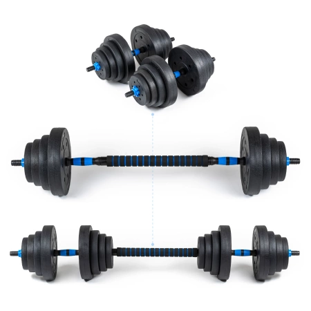 Verstelbare bitumen dumbbells GYM-03 2x20 kg 