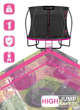 Trampoline THUNDER INSIDE ULTRA 10FT (305 cm) PINK