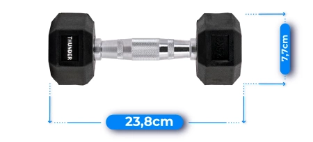 Hex dumbbel 2,5 kg THUNDER 