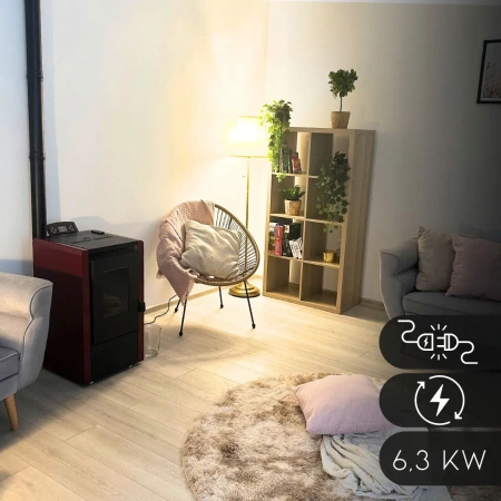Pelletkachel LEYLA RED 6,3 kW