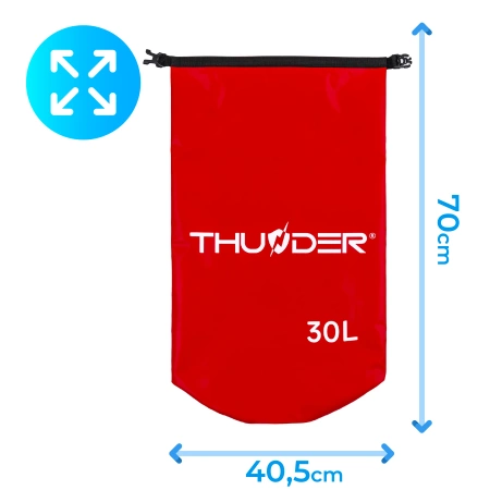 THUNDER waterdichte zak 30 L rood