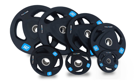 Set Olympische halterschijven THUNDER 2x10 kg