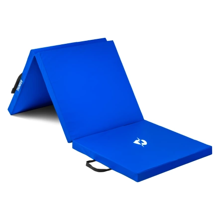 Blauwe gymnastiekmat 180x60x5 THUNDER