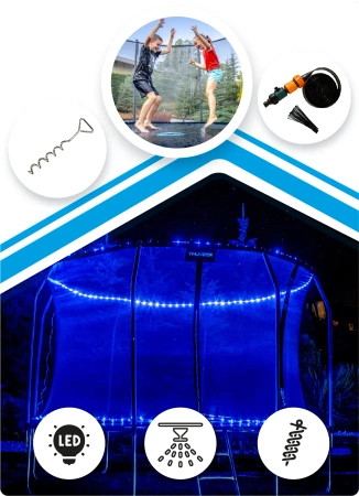 Trampoline THUNDER INSIDE ELITE 8FT (244 cm) BLACK