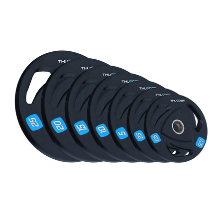 Set Olympische halterschijven THUNDER 4x5 kg