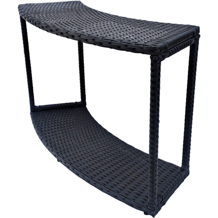 Kast zonder deuren THUNDER voor ronde JACUZZI - kleur zwart