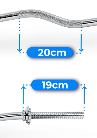 Licht gebogen schroefsluiting halterstang 120 cm 30 mm THUNDER