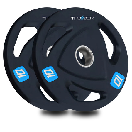 Set Olympische halterschijven THUNDER 2x10 kg
