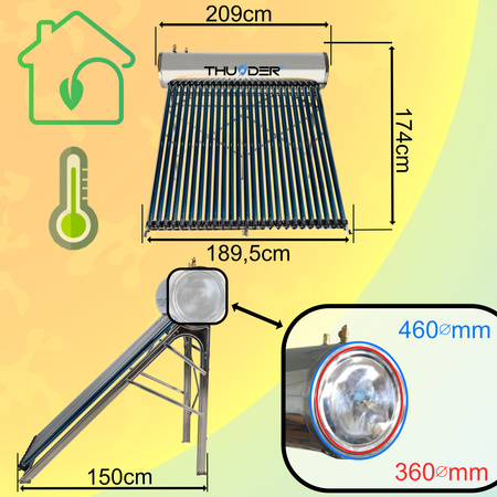 Drukcollector met tank THUNDER 250 L