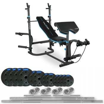 Krachtset 105 kg met halterbank VIGOR-B van het merk THUNDER